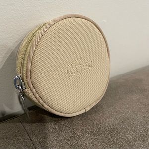 LACOSTE round coin purse - tan